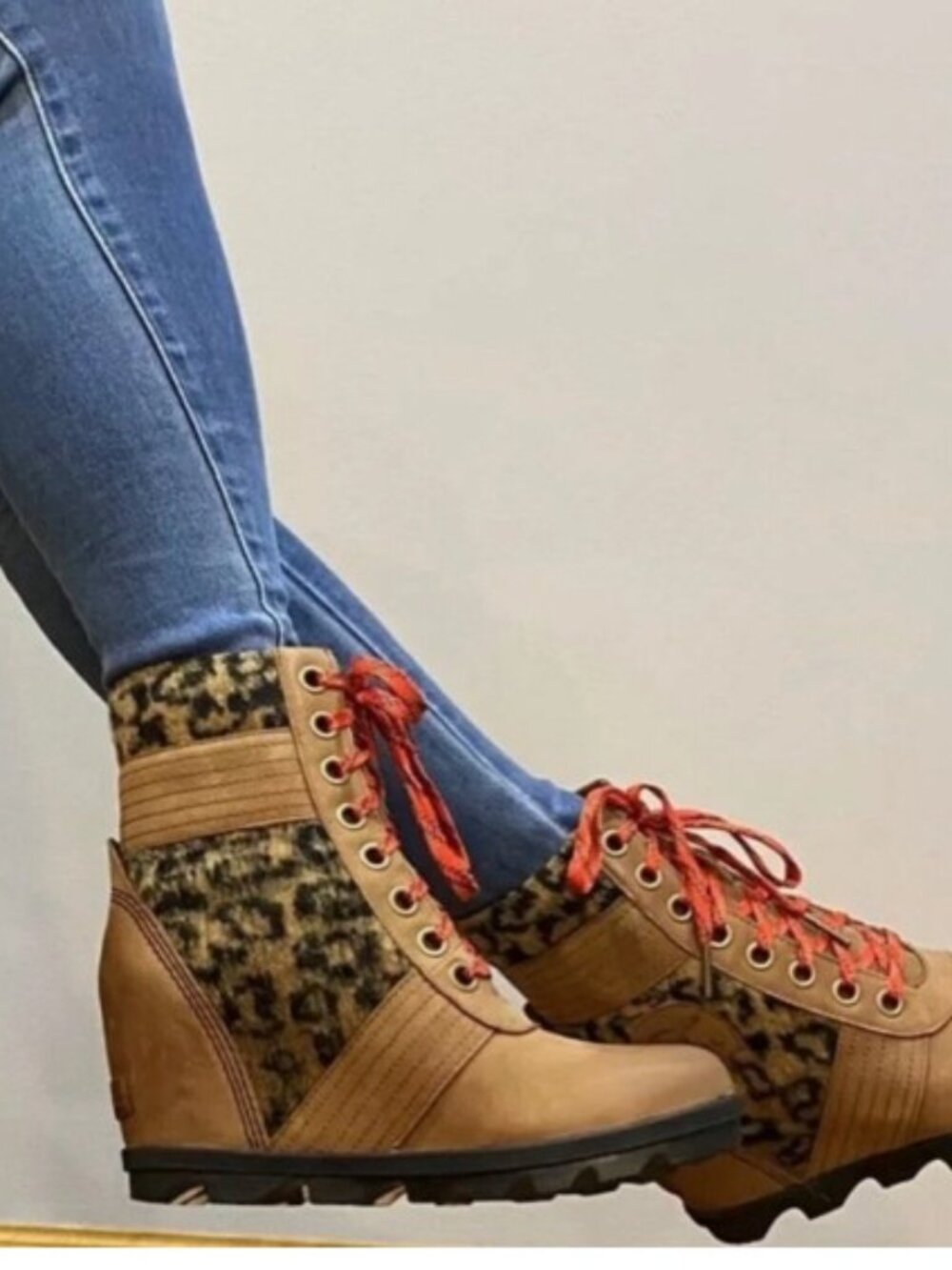 Sorel Lexi Leopard Wedge Bootie